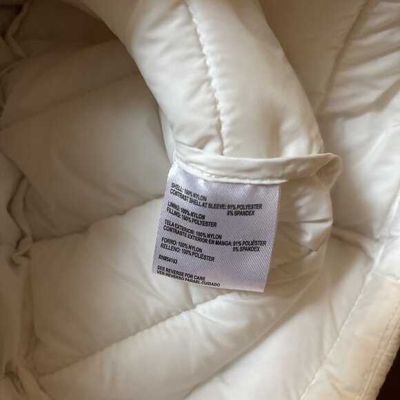 Tommy Hilfiger Ladies White Nylon Puffer Jacket Packable Size XL - Picture 8 of 8